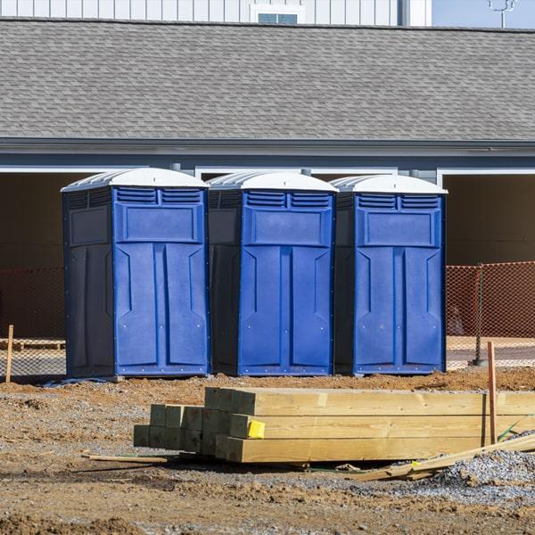 Heavy-duty construction site porta potty in Irving, Texas