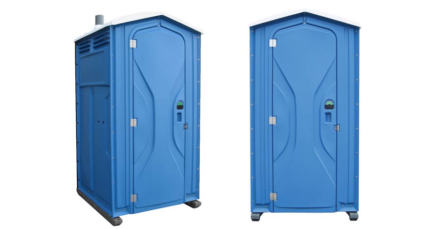 Long-term porta potty units on site in Irving, Texas